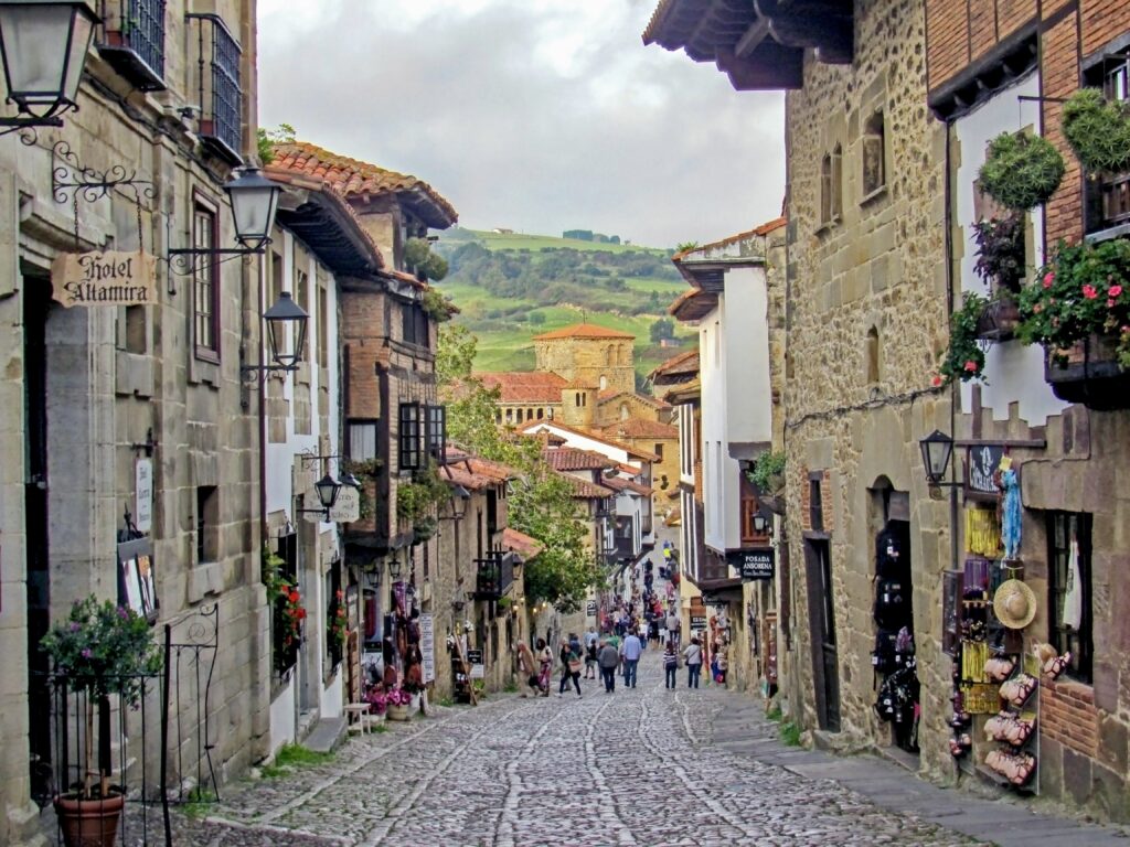 pedestrian street in the town