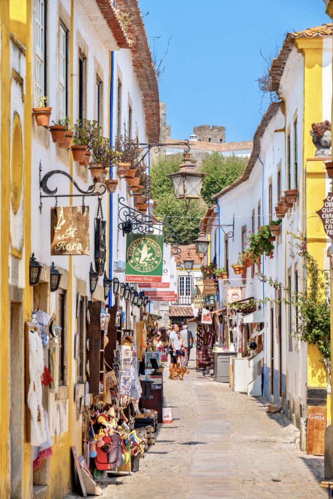 Rua Direita in Obidos, one of the best day trips from Lisbon