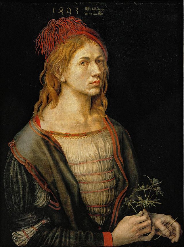 Albrecht Durer, Man Holding a Thistle, 1493