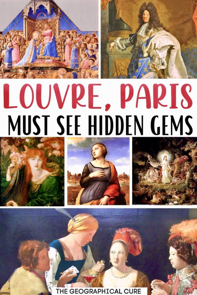 Pinterest pin for hidden gems in the Louvre