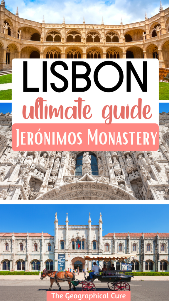 Pinterest pin for guide to Jerónimos Monastery