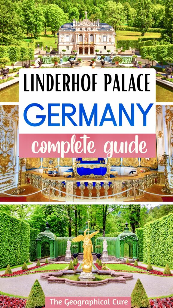 Pinterest pin for guide to Linderhof Palace