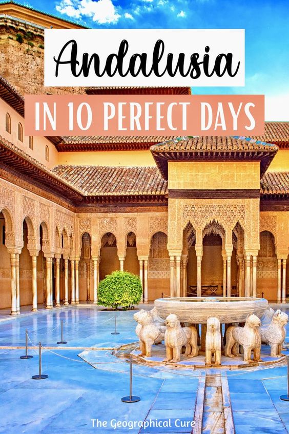 Pinterest pin for 10 days in Andalusia in southern Spain