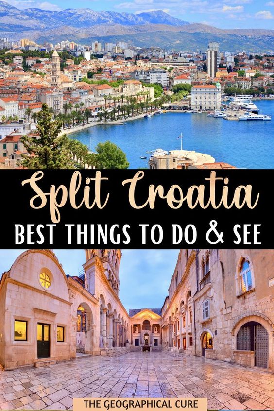 Pinterest pin for the top attractions in Split Croatia