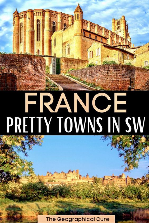 Pinterest pin for the most beautiful towns in southwest's France.