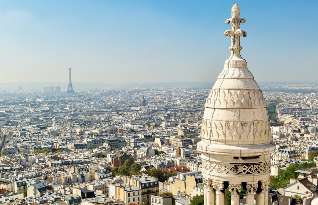 view of Paris from dome of Sacre-Coeur 