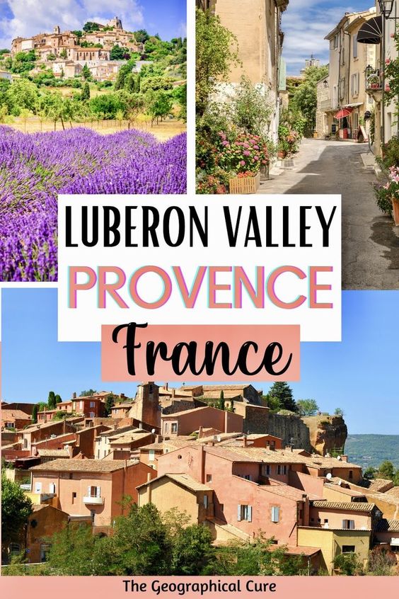 Pinterest pin for beautiful towns in the Luberon Valley