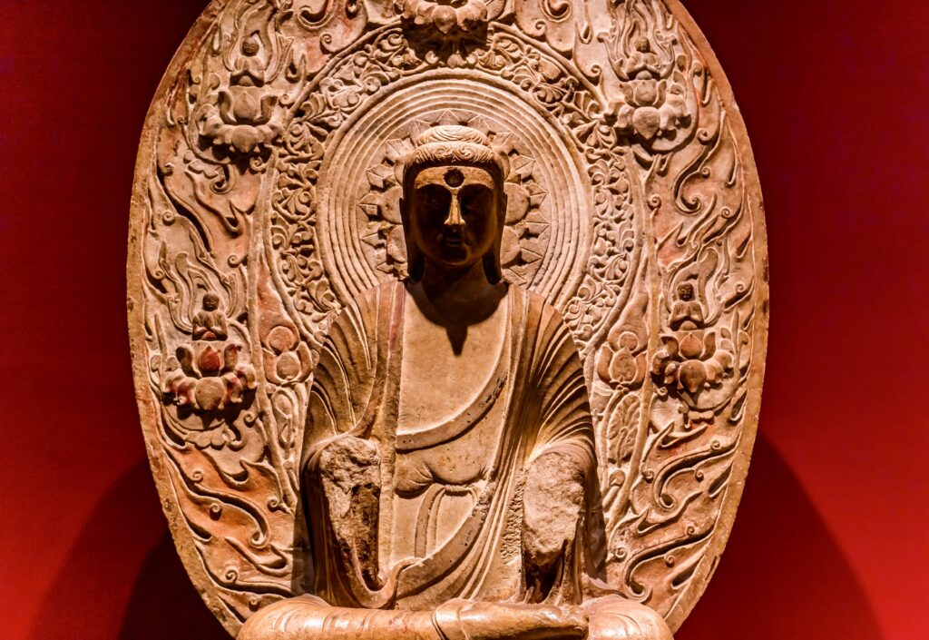 Buddhist sculpture at the Musee Cernuschi