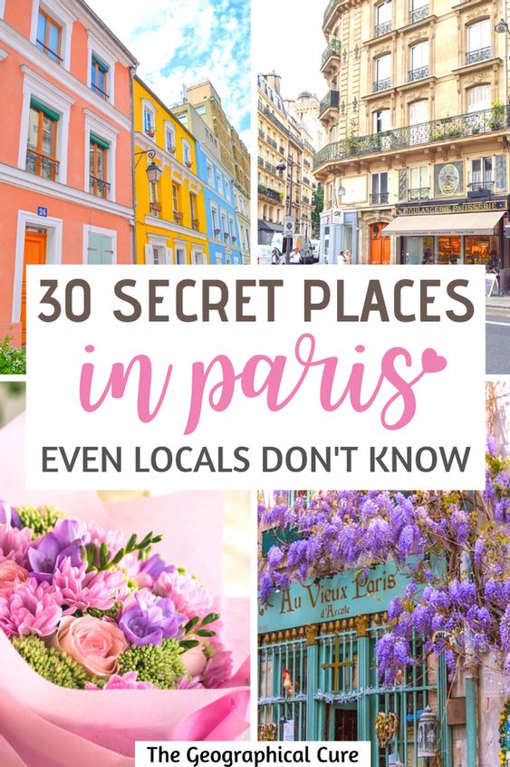 pin for hidden gems in Paris