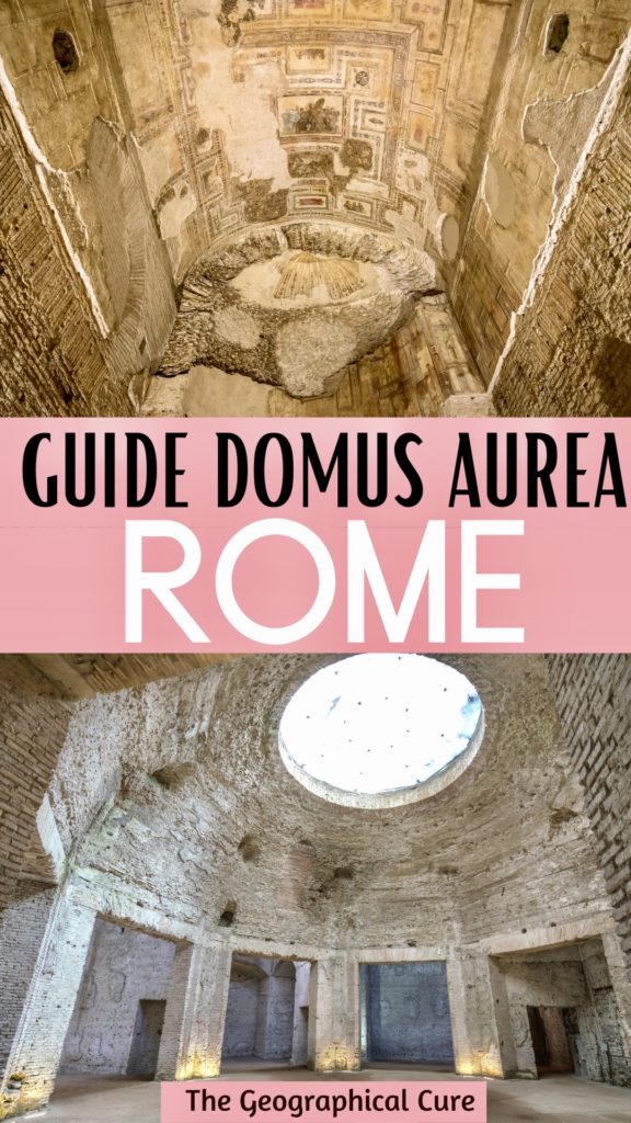 Pinterest pin for guide to Domus Aurea