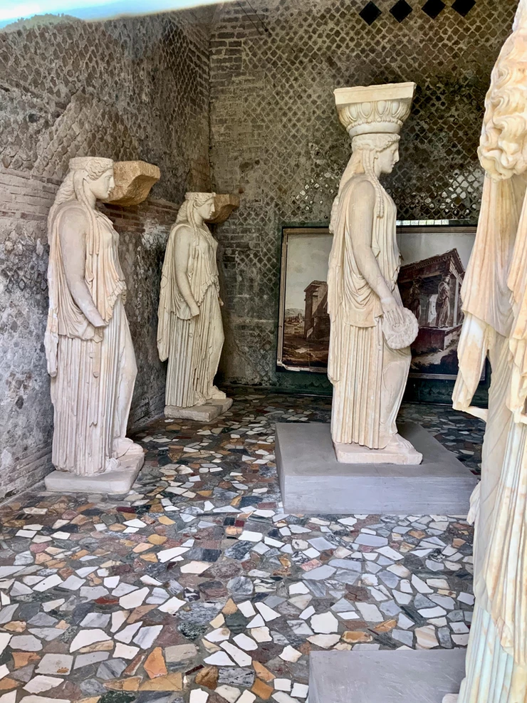 Roman copies of the Erechthion caryatids in the Museum of the Canopus