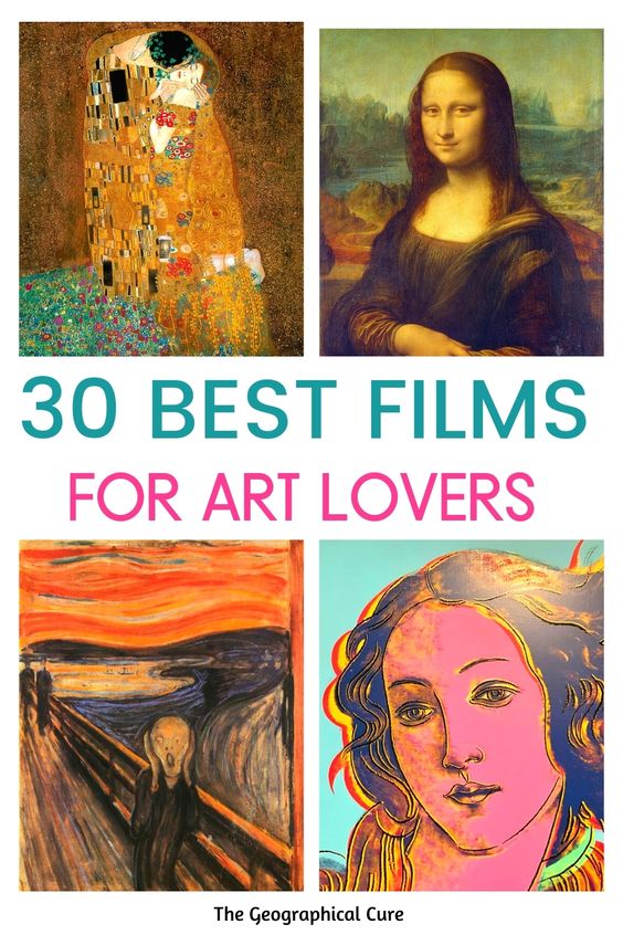 Pinterest pin for best films for art lovers