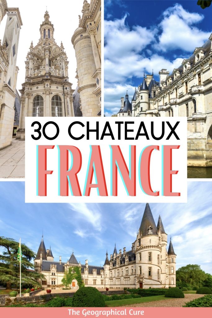 Pinterest pin for chateaux in France