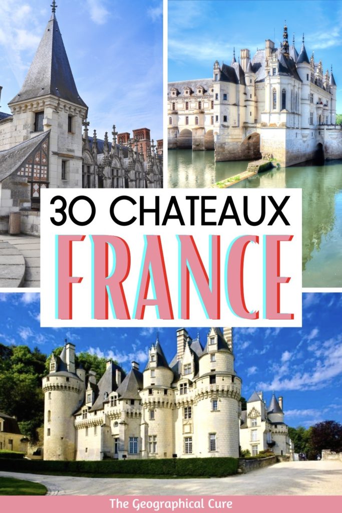Pinterest pin for chateaux in France