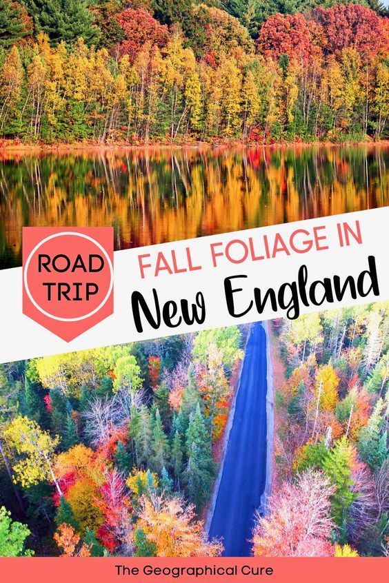 Pinterest pin for fall foliage in New England