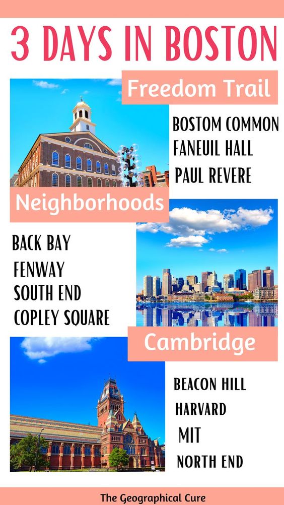 pin for 3 days in Boston itinerary