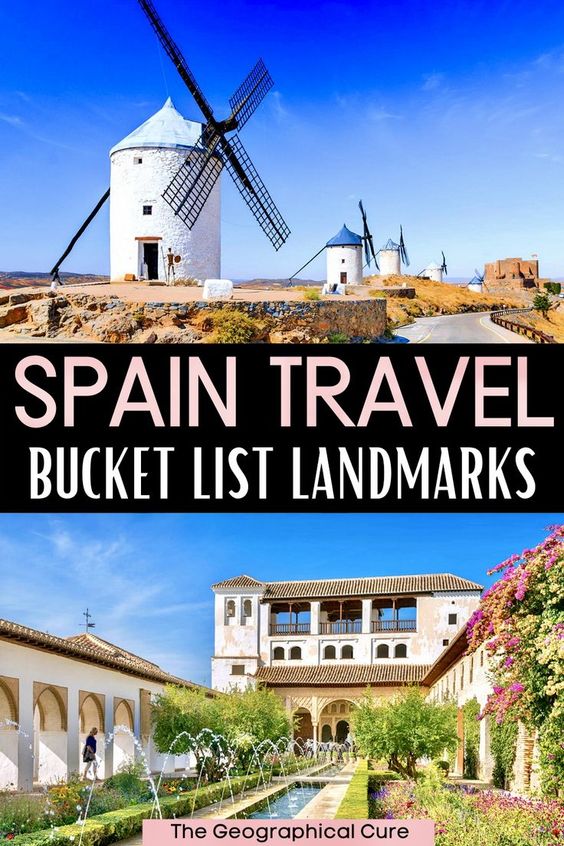 Pinterest pin for guide to landmarks in Spain
