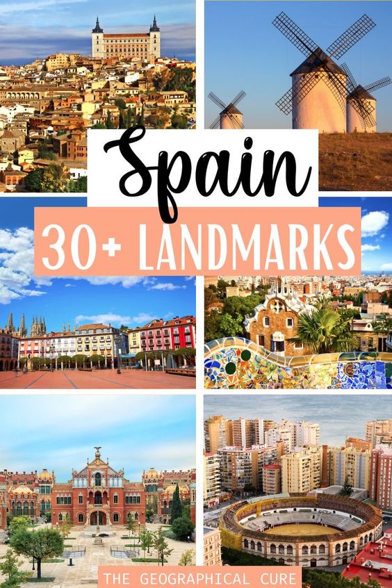Pinterest pin for landmarks in Spain