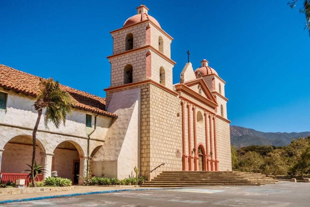 the historic Santa Barbara Spanish Mission