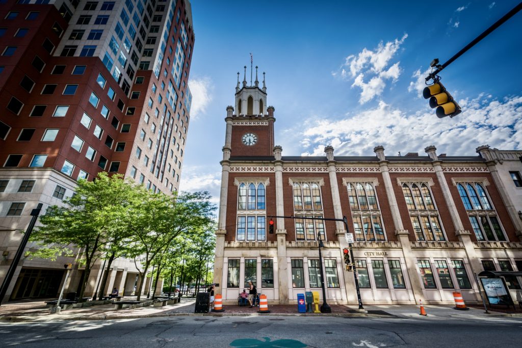 City Hall in downtown Manchester