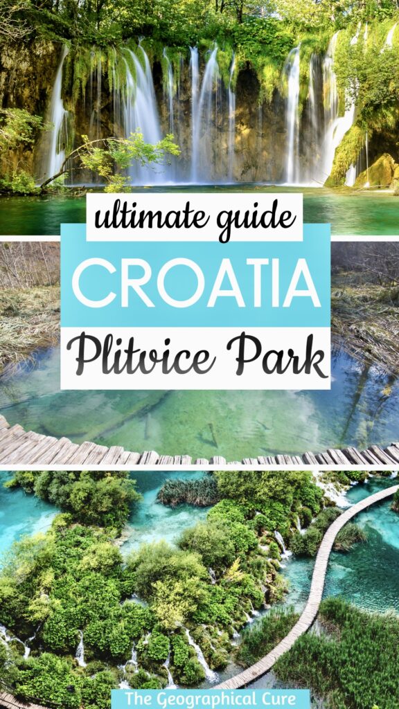 Pinterest pin for guide to Plitvice Park
