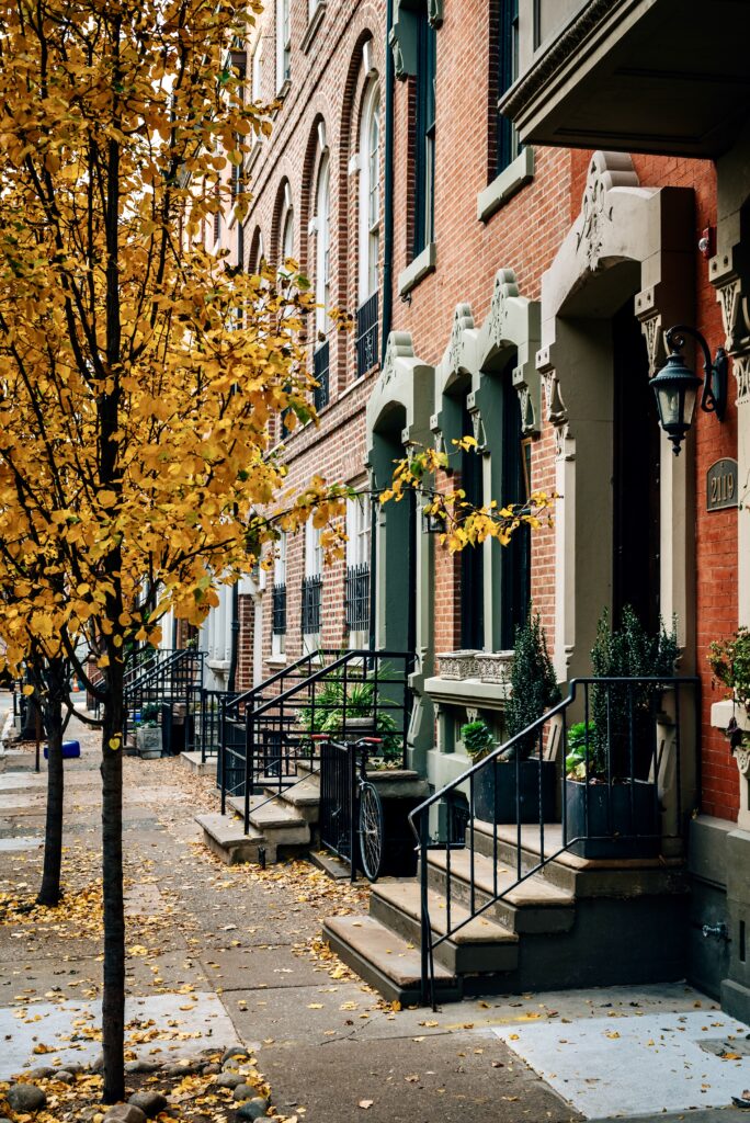 townhouses near Rittenhouse Square