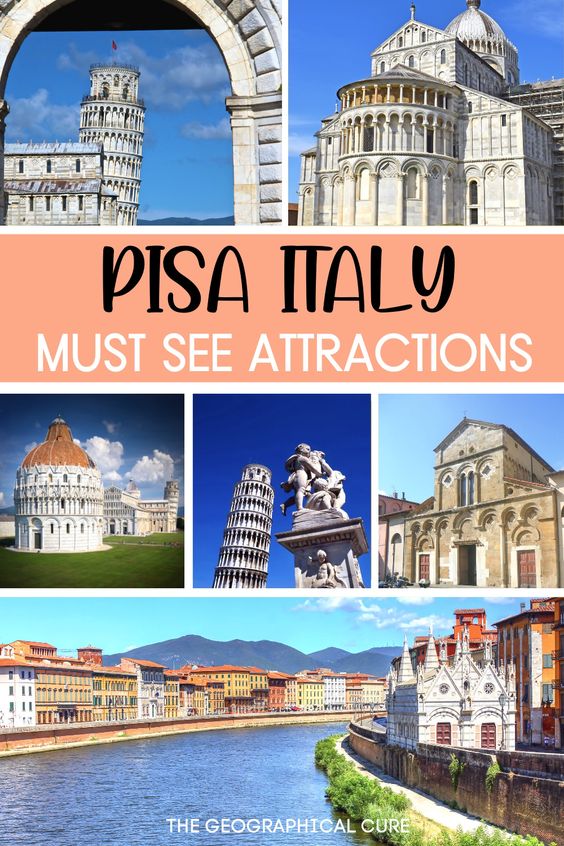 pin for top attractions in Pisa