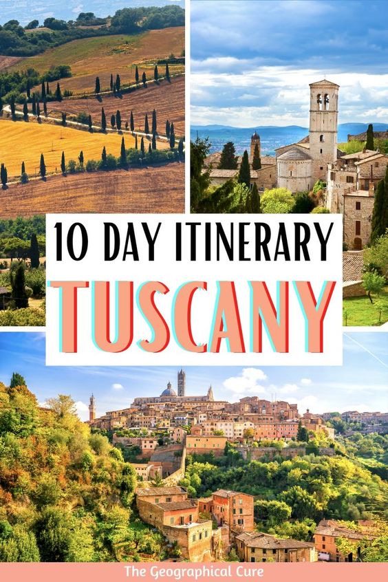 Pinterest pin for 10 days in Tuscany itinerary