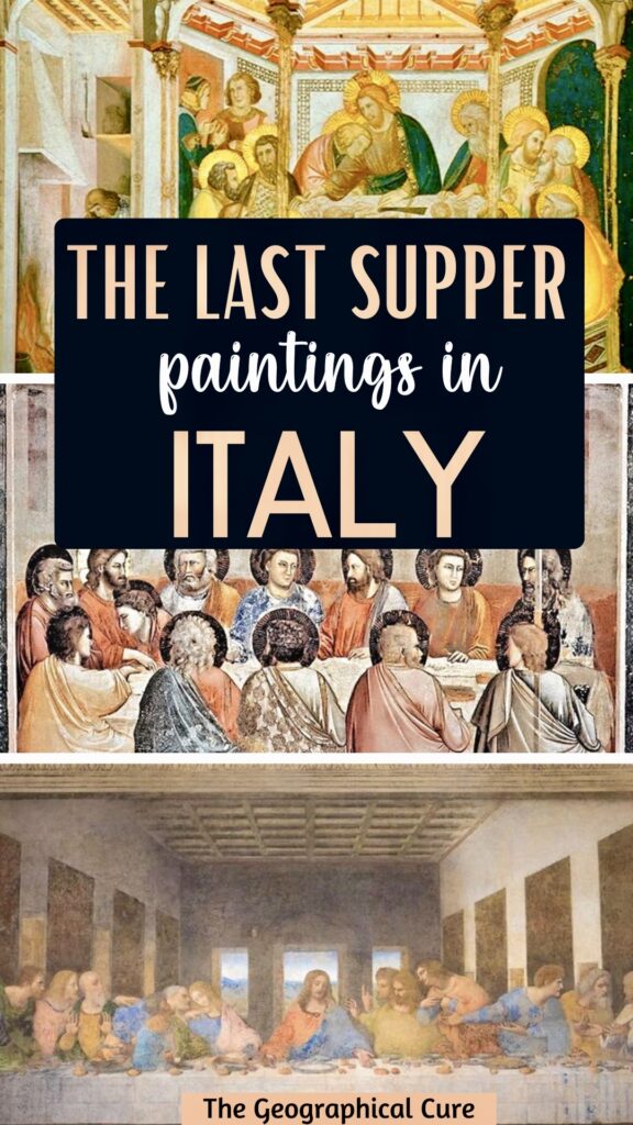 Pinterest pin for The Last Supper paintings in Italy
