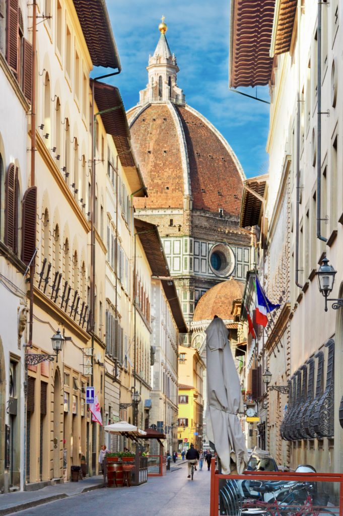 street in the historic center of Florence