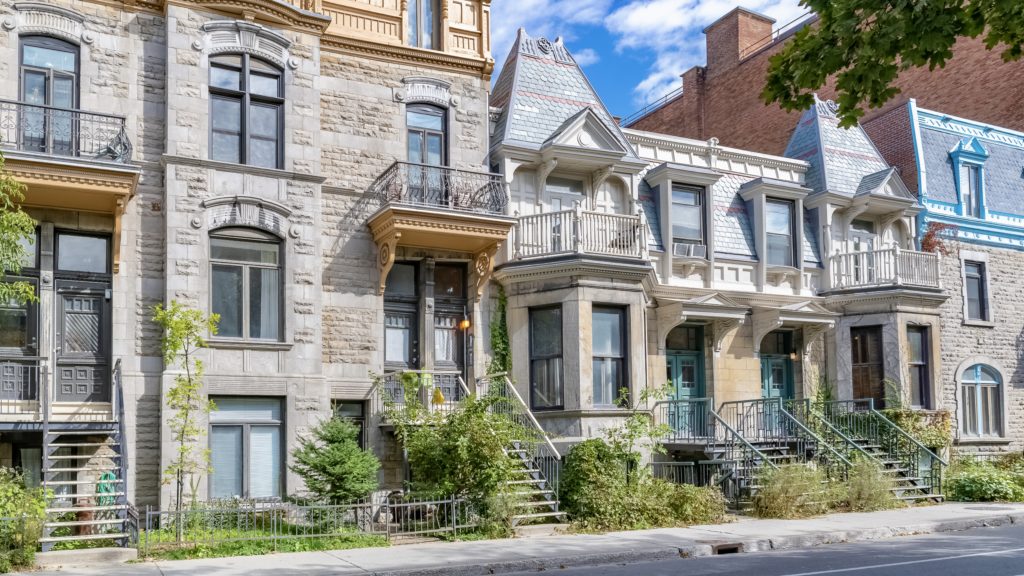 Victorian houses in Plateau Mont Royal