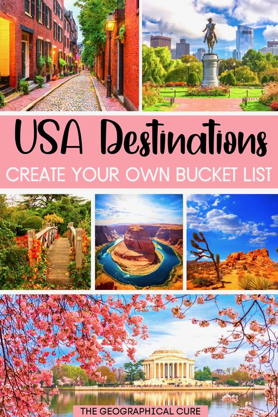Pinterest pin for USA bucket list