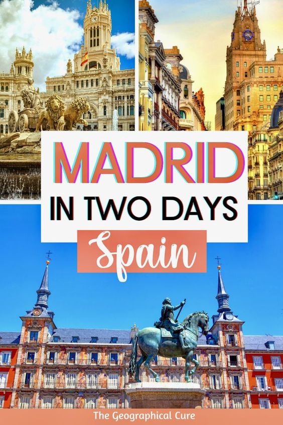 Pinterest pin for 2 days in Madrid itinerary