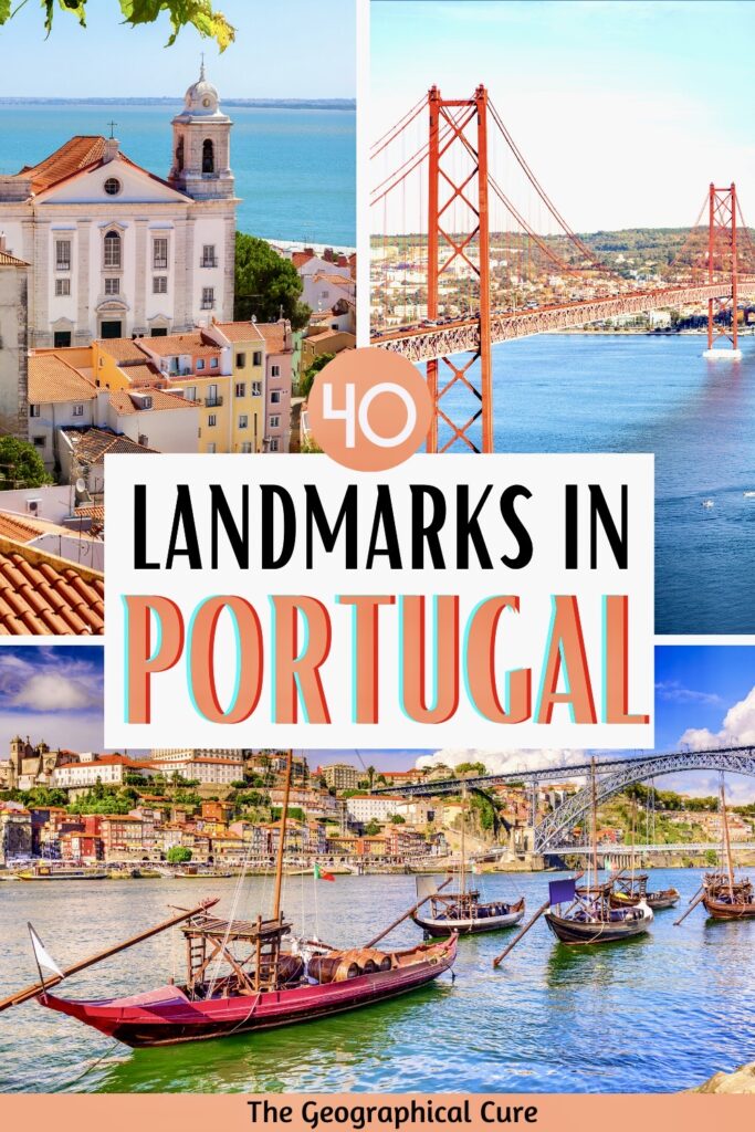 Pinterest pin for famous landmarks in Portugal