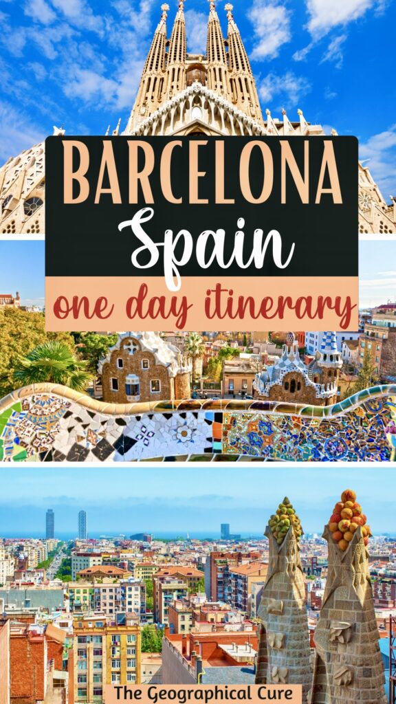Pinterest pin for one day in Barcelona itinerary