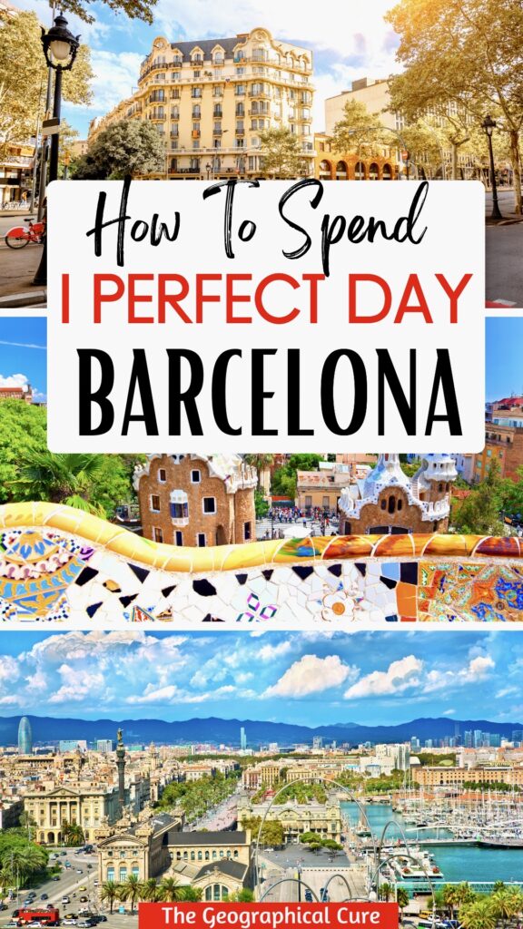 Pinterest pin for one day in Barcelona itinerary