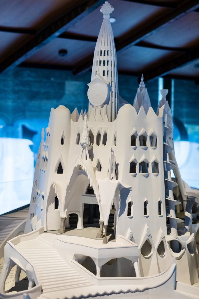 model of Sagrada Familia in the Gaudi Exhibition Centre