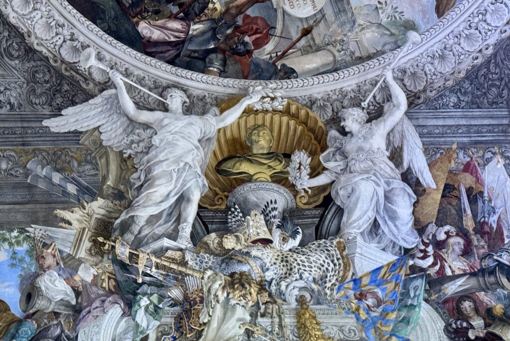 stucco decoration on the ceiling