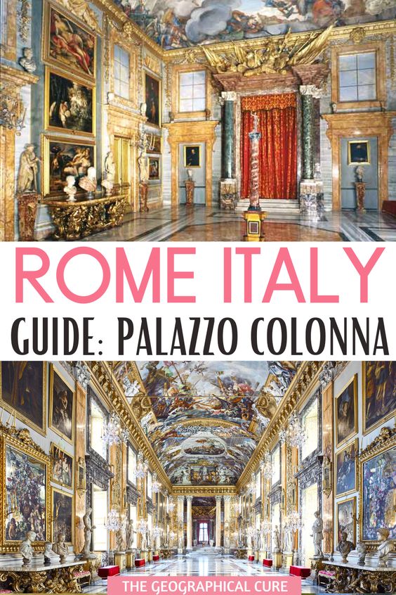 Pinterest pin for guide to Palazzo Colonna