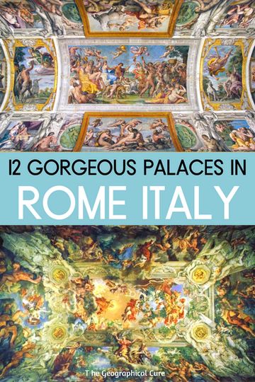 Pinterest pin for guide to palaces in Rome.