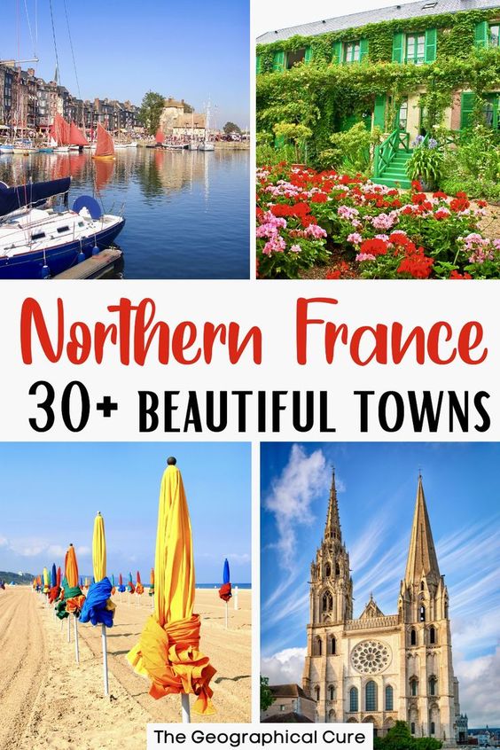 northern france tourist destinations Pinterest pin for guide to the most beautiful towns in northern France