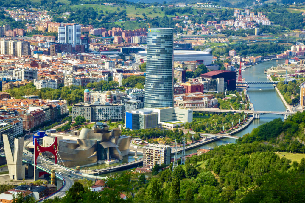 aerial view of Bilbao
