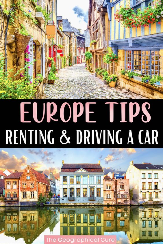 Pinterest pin for tips for renting a car and driving in Europe
