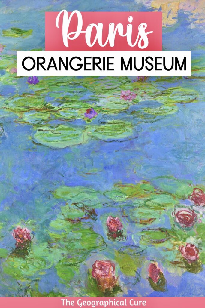 Pinterest pin for guide to Paris' Musee De L'Orangerie