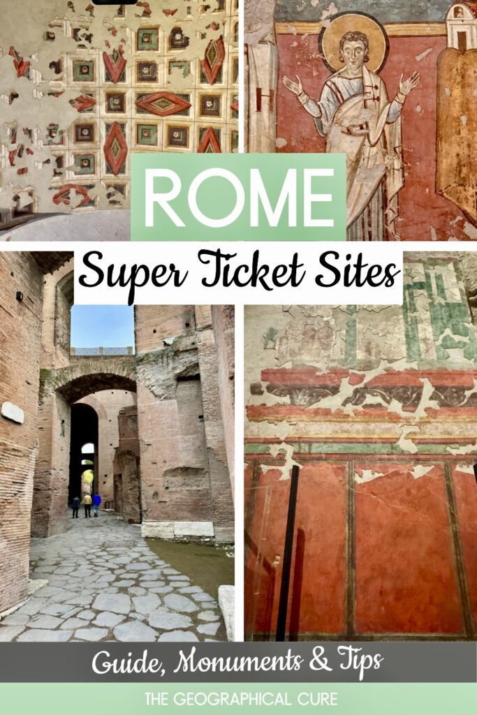 Pinterest pin for guide to Rome's SUPER ticket sites
