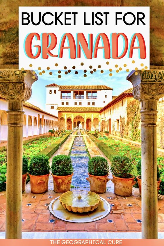 pin for the best things to do and see in Granada Spain