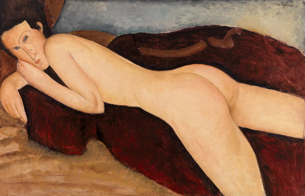 Modigliani, Reclining Nude from the Back, 1917