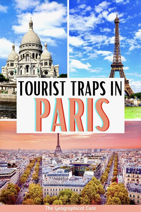 Pinterest pin graphic for tourist traps in Paris