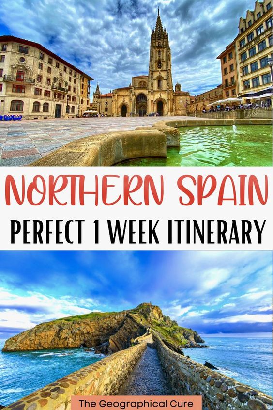 Pinterest pin for one week in northern Spain