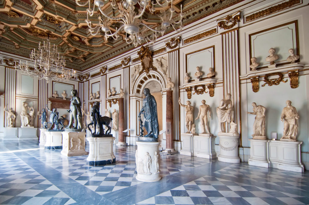 a beautiful gallery in the Capitoline Museums